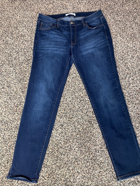 KanCan Denim - KanCan High Rise Straight Leg Dark Blue Jeans Stretch Skinny Size 31 | NWOT